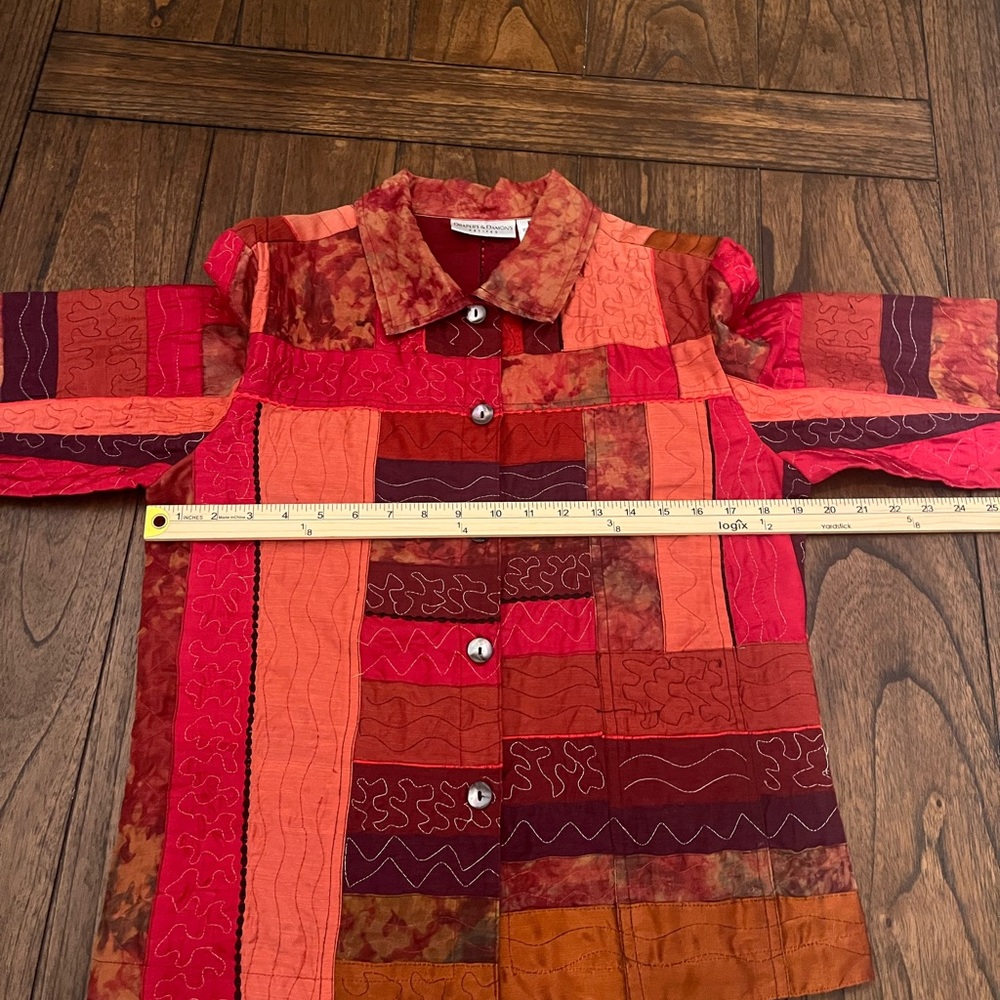 Boho Quilted Patchwork Jacket Draper’s & Damon’s … - image 5